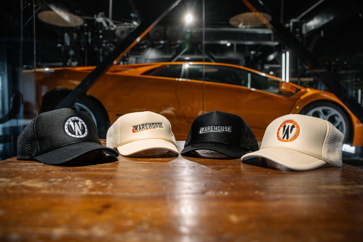 WAREHOUSE Trucker Hat Full Logo