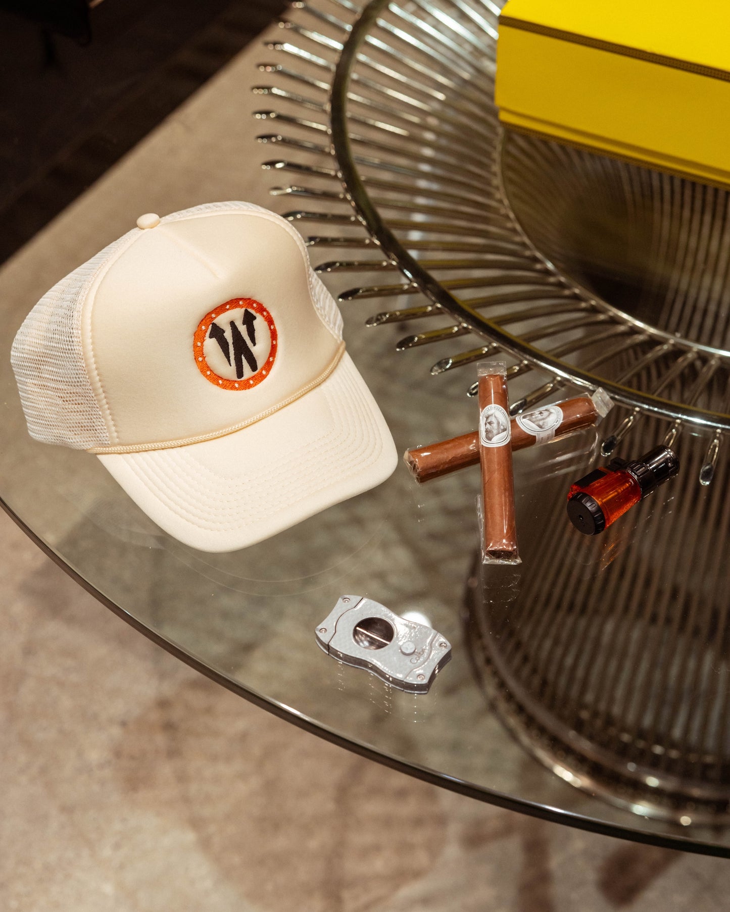 WAREHOUSE Trucker Hat Circle Logo